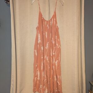 Shinestar Coral Tie-Dye Jumpsuit